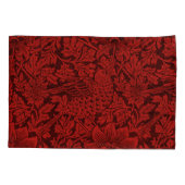 William Morris Vintage Blume Birds Red Kissenbezug (Rückseite-Links)