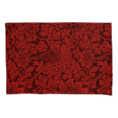 William Morris Vintage Blume Birds Red Kissenbezug (Vorderseite-Links)