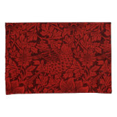 William Morris Vintage Blume Birds Red Kissenbezug (Vorderseite-Rechts)