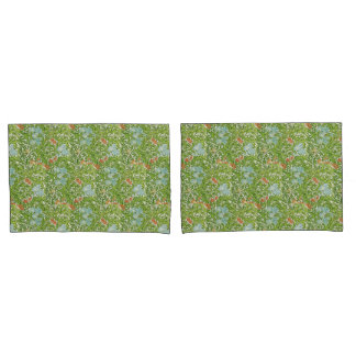 William Morris Vintage Blume Blumengrün rosa Kissenbezug