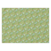 William Morris Vintage Blume Blumengrün rosa Tischdecke (Vorderseite (Horizontal))
