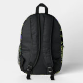 William Morris Vintage Blume Monogram Bedruckter Rucksack (Rückseite)
