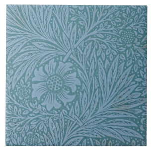 William Morris Vintage Blumen Blau Blumen Fliese