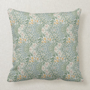 William Morris Vintage Blumen Gelb Blau Garten Kissen