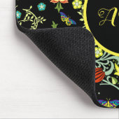 William Morris Vintage Blumen Monogramm Mousepad (Ecke)