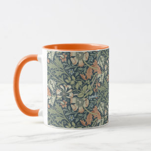 William Morris Vintage Blumen Pink Grün Compton Tasse