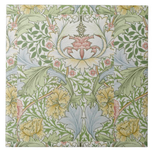 William Morris Vintage Blumen Pink Grün Myrte  Fliese