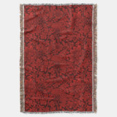 William Morris Vintage Blumen Vögel Rot Decke (Vorderseite Vertikal)