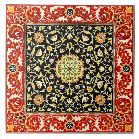 William Morris Vintage Blumendesign Fliese (Vorderseite)
