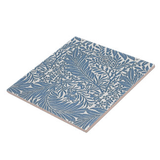 William Morris Vintage Blumener Muster Blau Weiß Fliese