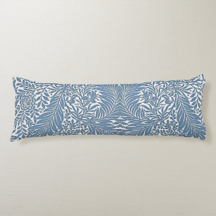 William Morris Vintage Blumengestaltung Blau Weiß Seitenschläferkissen
