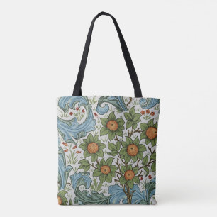 William Morris Vintage Blumenmuster Gelb Grün Blau Tasche