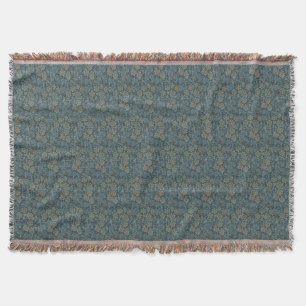 William Morris Vintage Blumenmuster Grün Blau Obst Decke