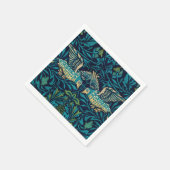 William Morris - Vintage Blumenvögel Serviette (Ecke)