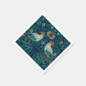 William Morris - Vintage Blumenvögel Serviette (Ecke)