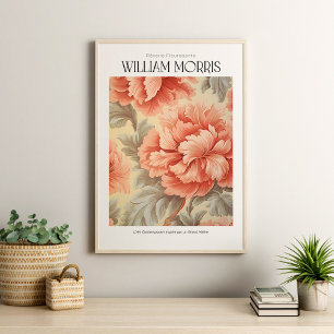 William Morris Vintage Blush Rosa Blumen Poster