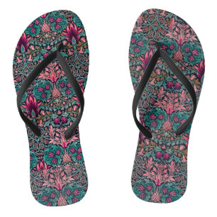 William Morris Vintage Botanisches Muster Badesandalen