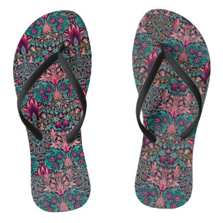 William Morris Vintage Botanisches Muster Badesandalen