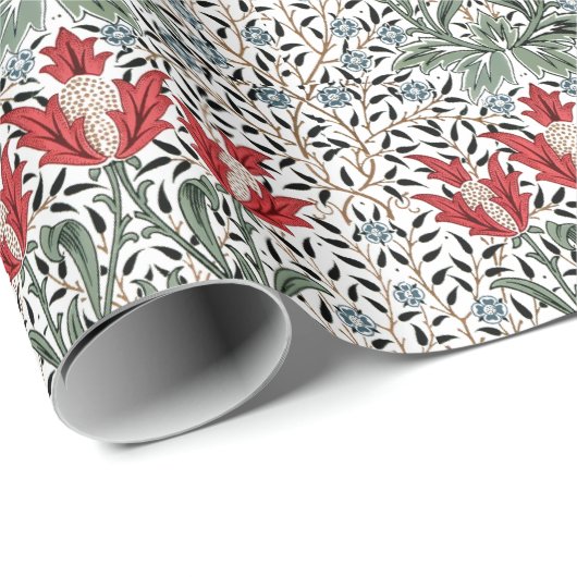 William Morris Vintage Bourne Muster Geschenkpapier (Rolleneckpunkt)