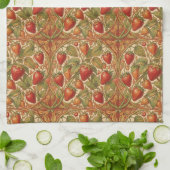 William Morris vintage Erdbeere Blumenmuster Geschirrtuch (Gefaltet)