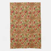 William Morris vintage Erdbeere Blumenmuster Geschirrtuch (Vertikal)