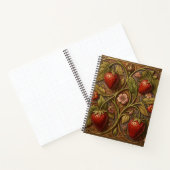 William Morris vintage Erdbeere Blumenmuster Notizblock (Innenseite)