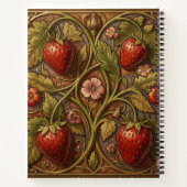 William Morris vintage Erdbeere Blumenmuster Notizblock (Rückseite)