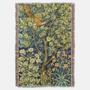 William Morris Vintage Fasan Eichhörnchen Blume Decke