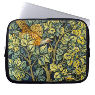 William Morris Vintage Fasan Eichhörnchen Blume Laptopschutzhülle