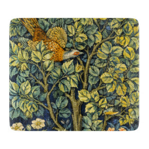 William Morris Vintage Fasan Eichhörnchen Blume Schneidebrett