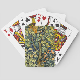 William Morris Vintage Fasan Eichhörnchen Blume Spielkarten