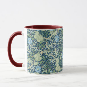 William Morris Vintage Floral Blau Grüne Algen Tasse