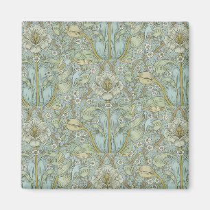 William Morris Vintage Floral Frühjahrsdickicht Magnet