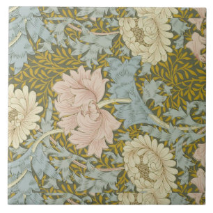 William Morris Vintage Floral Rosa Chrysantheme Fliese