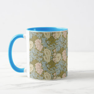 William Morris Vintage Floral Rosa Chrysantheme Tasse