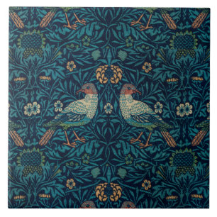 William Morris Vintage Florale Vögel Fliese