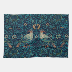 William Morris Vintage Florale Vögel Geschirrtuch