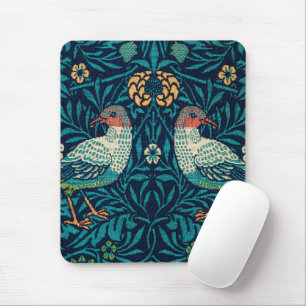 William Morris - Vintage Florale Vögel Mousepad