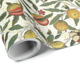 William Morris Vintage-Frucht Gelb Rot Grün Geschenkpapier