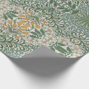 William Morris Vintage-Garten Grün Blau Gelb Geschenkpapier