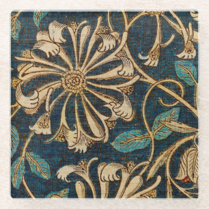 William Morris Vintage Geißblatt Glasuntersetzer