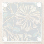 William Morris Vintage Geißblatt Glasuntersetzer (Rückseite)