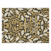 William Morris Vintage Gold Schwarz Eichenmuster Tischdecke (Vorderseite (Horizontal))