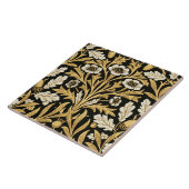 William Morris Vintage Gold Schwarzes Eichenmuster Fliese (Seite)