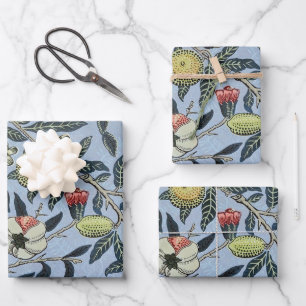 William Morris Vintage Granatapfel Fruchtmuster Geschenkpapier Set