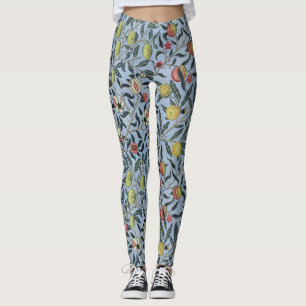 William Morris Vintage Granatapfel Fruchtmuster Leggings