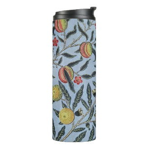 William Morris Vintage Granatapfel Fruchtmuster Thermosbecher