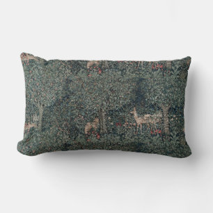 William Morris Vintage Grüne Waldtiere Lendenkissen