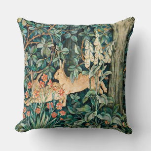 William Morris Vintage-Hasen-Garten-Blumenkunst Kissen