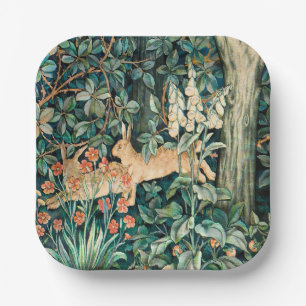 William Morris Vintage-Hasen-Garten Blumenkunst Pappteller